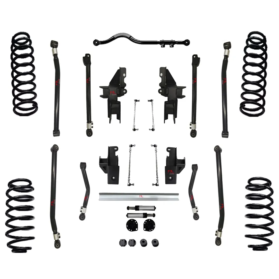 3,5'' Federungshebe-Kit für 2018-UP Jeep Wrangler JL Offroad Front-/Heckschwinger Raupenleiste Schraubenleiste Federn langer Steuerungsarm