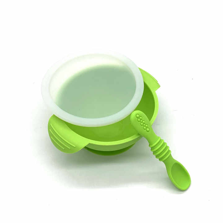 Food Grade Silicone Sucção Baby Bowls Fique Coloque Silicone Food Feeding Bowl para Bebês Crianças Crianças Crianças Infantes