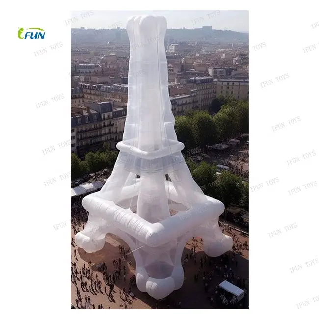 Imitez le modèle gonflable de tour Eiffel de structure de bâtiment de Paris pour la publicité extérieure