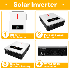 Inverter ibrido 4200W/4200VA 6200W/6200VA Inverter solare RS232 RS485 GPRS per sistema solare On-Grid compatibilità batteria al litio 240VAC - Product Image 2