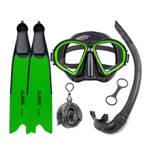 Bộ dụng cụ lặn tự do Aloma: vây lặn tự do, <span class=keywords><strong>m</strong></span>ặt nạ lặn thể tích nhỏ và bộ ống thở kè<span class=keywords><strong>m</strong></span> túi đựng đồ - Product Image 4