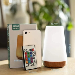 Lámpara de escritorio de lectura táctil Led con función remota de dormitorio, atenuación de Control remoto, fuente de luz multicolor Rgb, luz de lectura nocturna - Product Image 1