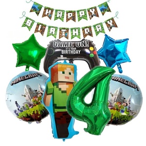 Bán Buôn <span class=keywords><strong>Minecraft</strong></span>-Chủ Đề Đảng Trang Trí Biểu Ngữ Và Số Lá Bóng Bay Đặt Trang Trí Sinh Nhật Đảng Trang Trí Nguồn Cung Cấp - Product Image 3