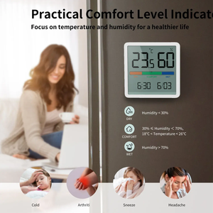 带时间功能的数字家用温度湿度计基本温度仪器 - Product Image 6