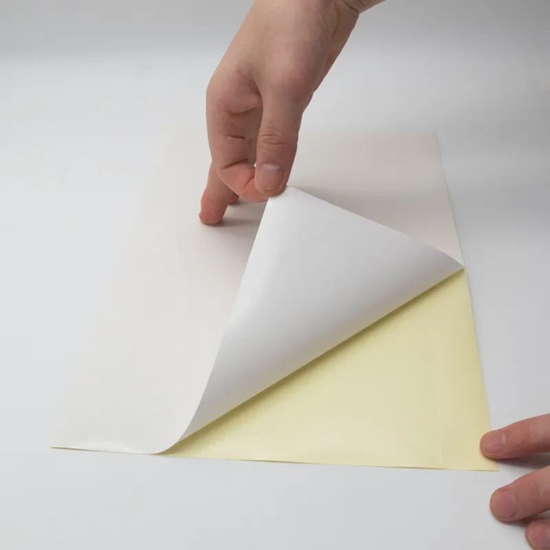 Adesivo de semi brilho de papel a4, etiqueta de tamanho