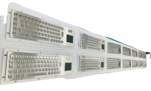 金属USB和PS2键盘电脑面板安装金属键盘，带触摸板 - Product Image 5