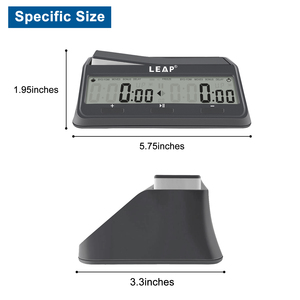 Orologio da scacchi grigio Timer da scacchi digitale per gioco da tavolo professionale con Bonus conto alla rovescia e Timer di scacchi ritardato - Product Image 4