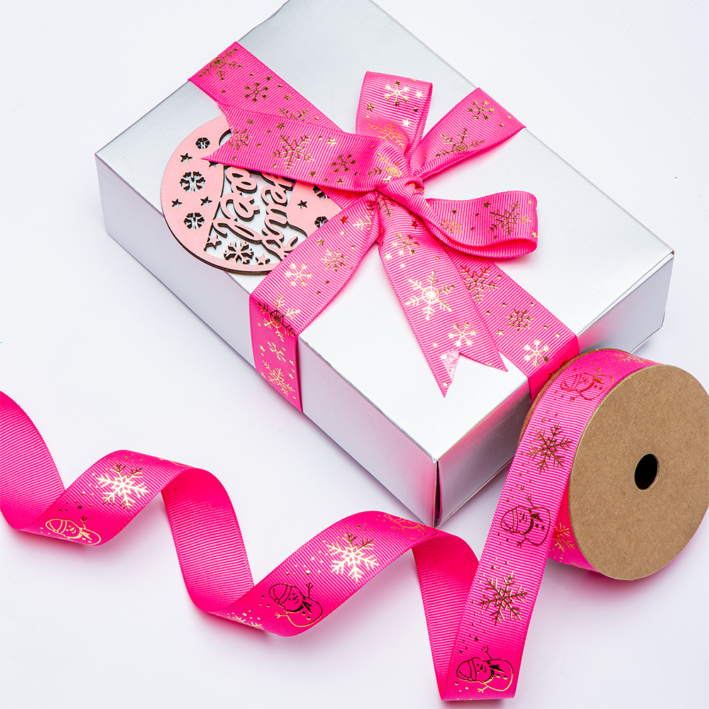 Ruban de Noël rose
