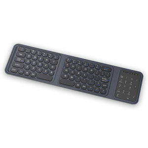 Rechargeable Business <strong>Keyboard</strong> Bi-fold/three Fold Wireless Foldable <strong>Keyboard</strong> German Folding <strong>Keyboard</strong> with Number Pad - Product Image 1