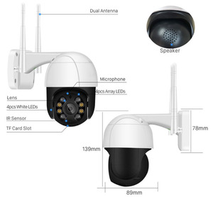กล้อง PTZ สำหรับถ่ายทอดสดกล้องวงจรปิดรักษาความปลอดภัยภายในบ้าน HD 2MP 5MP 4MP - Product Image 3