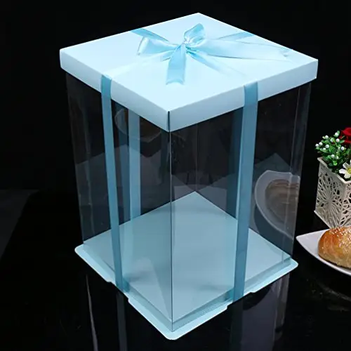 Luxus bunte transparente Kunststoff Geschenk verpackung Blume PVC Box