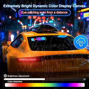 DIY Car Window Colorful Eyes Soft <strong>LED</strong> Screen Dynamic Smart Stick Lamp Programmable Flexible Matrix Screen Display - Product Image 3