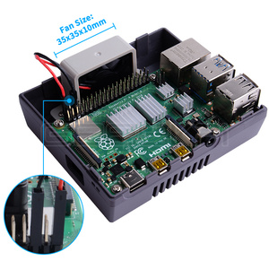 GeeekPi Game 3Pi/4Pi NES 3Pi/4Pi Style Case Kit ABS 3510 <strong>Functional</strong> Cooling Fan Heatsinks for <strong>Raspberry</strong> <strong>Pi</strong> 4 B or 3B+/3B/2B