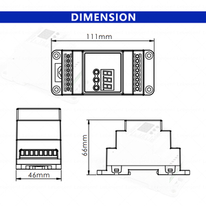 DINレールDMXコントローラーデコーダーDC12V 24V 1CH 3CH 4CH 5CH DMX5121990から定電圧PWM調光信号出力コンバーター - Product Image 5