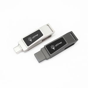 Factory Memorias USB Stick OTG Memoria Flash 2,0 U Disco 32Gb 64Gb 128Gb 2 EN 1 Tipo-c USB 3,0 Key U Flash Drive Teléfono móvil