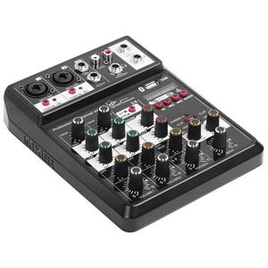 Mezclador de interfaz de Audio USB portátil profesional de 4 canales, consola mezcladora de sonido Blue Tooth para iluminación de vídeo móvil - Product Image 3