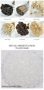 ผมแท้จากประเทศจีนเคราตินติดกาวผมต่อปลายผมมนุษย์ - Product Image 4