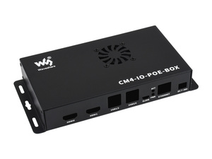 Mini Computer PoE Waveshare basato sul modulo di calcolo Raspberry Pi 4 (non incluso), custodia in metallo, con ventola di raffreddamento - Product Image 4