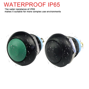 Interruttori a pulsante momentaneo a 2pin con pulsante multicolore 36V 2A interruttori a pulsante in plastica 12MM - Product Image 3