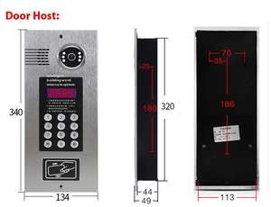 IP-система видеодомофона с сенсорным экраном, профессиональный видеодомофон для многоквартирных домов с 7-дюймовым внутренним монитором - Product Image 4