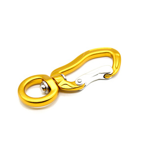 Small <strong>Size</strong> Spring Lock Carabiner Swivel Spring Cord Strap Aluminum <strong>Hook</strong> for Dog Harness - Product Image 2