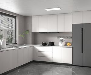 Hiện đại sang trọng tủ bếp tùy chỉnh Laminate nhân tạo đá cẩm thạch Vòi Nước Đôi bồn rửa sơn mài kết thúc - Product Image 1