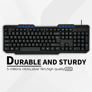 最高のコストフルサイズはさみ構造104キードイツノイズレスオフィス薄型有線キーボードコンピューター用 - Product Image 3