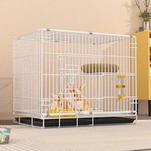 Cage pour animaux de compagnie pliable en fer, moderne, à bas prix, facile à nettoyer, pour lapins et chats, transport intérieur/extérieur, renforcée - Product Image 5