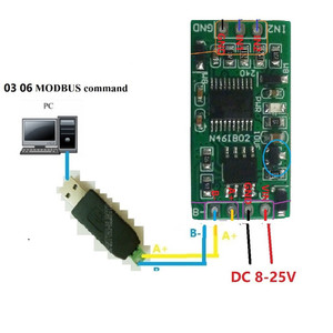 4-20MA至RS485 2通道DC 12V 0-25MA模拟采集模块12位模数转换器板Modbus RTU PLC - Product Image 2