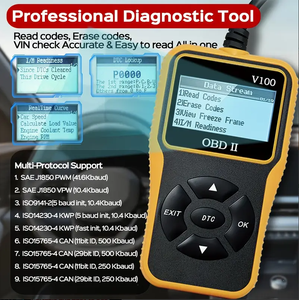 Escáner de diagnóstico OBD2 automotriz, lector de código, lector de código de falla del motor, herramienta de escaneo de diagnóstico para todos los automóviles con protocolo OBD II - Product Image 2