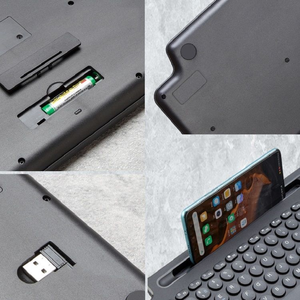 Teclado óptico inalámbrico de 2,4G con soporte de ranura para tarjeta táctil retroiluminado LED para escritorio Nuevo producto - Product Image 3