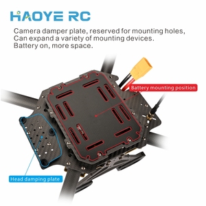 Siêu hiệu suất cao haoye RC 14-inch FPV <span class=keywords><strong>Quadcopter</strong></span> 7kg tải độ bền dài đa rotor không người lái trên không xe - Product Image 5