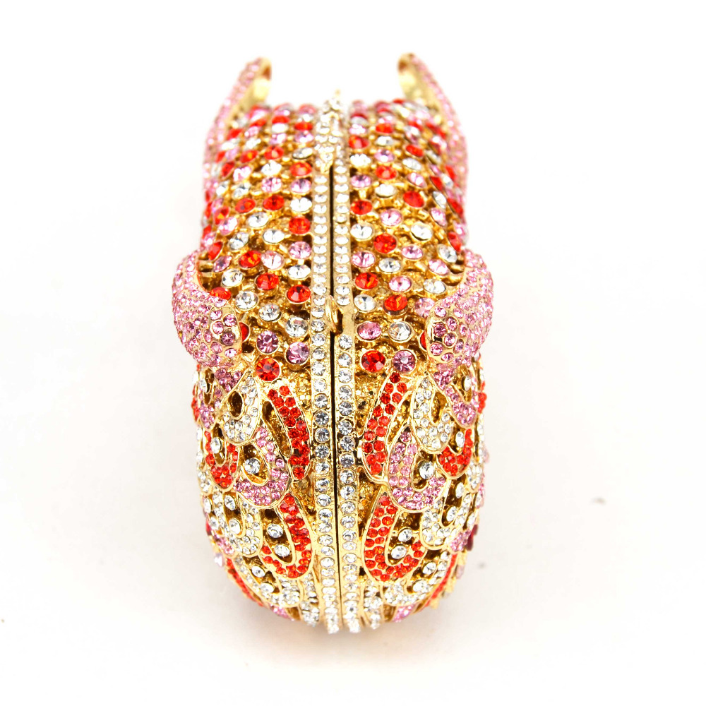 Chaliwini Animal Designer Owl Clutch Evening Bag Crystal Luxury Wedding Purse lovely Diamond Chain Women Handbags