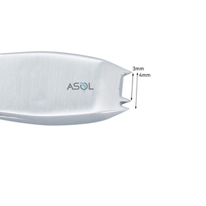 Thép không gỉ mô kẹp 1*2 răng 0.3mm giữ răng lims forceps trục góc cạnh - Product Image 3