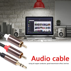 RCA ses kablosu Jack 3.5 ila 2 RCA kablosu 3.5mm Jack 2RCA erkek Splitter Aux kablosu TV PC amplifikatörler DVD hoparlör tel - Product Image 2