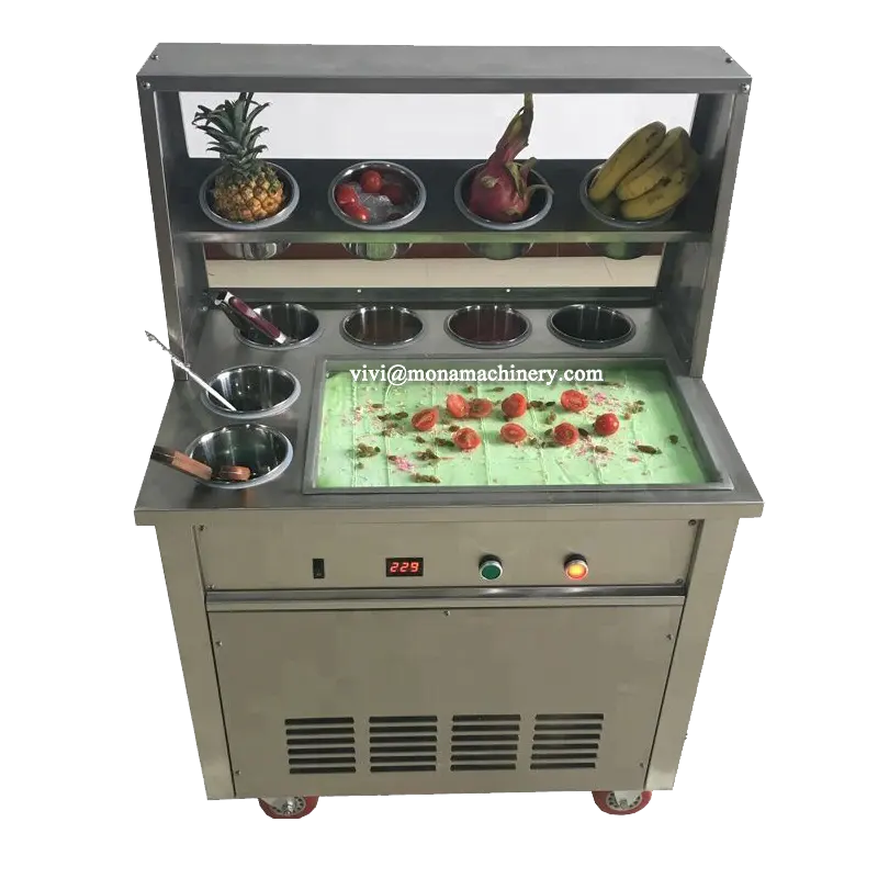 Коммерческая машина для изготовления рулонов мороженого тайская машина для жарки замороженного йогурта плоская сковорода машина для жарки мороженого