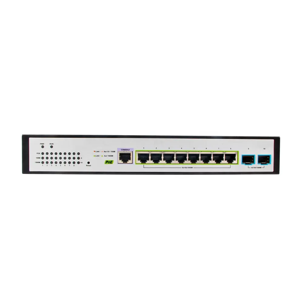 PoE 8 port Gigabit Web yönetilen anahtarı