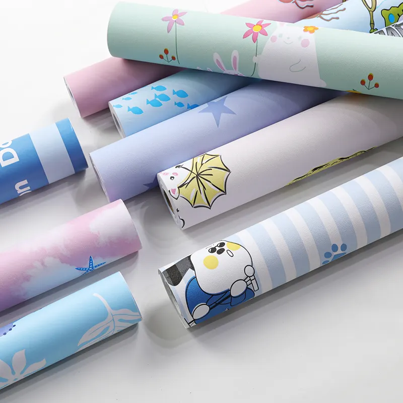 Cartoon Doraemon Hello Kitty wasserdichte selbst klebende Kinderzimmer Baby zimmer Tapeten aufkleber dekorative Materialien