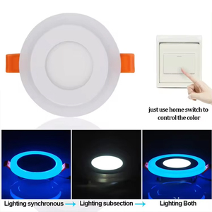 Muti iki renk 6w 24w 9w 3 + 3w 6 + 3w 12 + 4w 18 + 6w led büyük panel AYDINLATMA RGB çift renk led downlight - Product Image 6