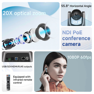Церковное потоковое решение NDI IP Джойстик контроллер + 20X NDI IP PTZ Конференц-камера - Product Image 6