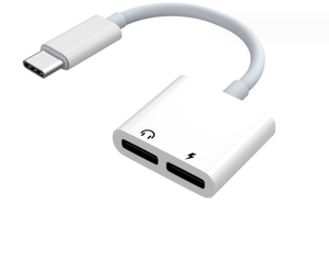 Dual Type c Headphone Aux Adapter Cable Converter Type-C Headphone Adapter <strong>2</strong> <strong>in</strong> <strong>1</strong> Type c Audio Adapter for Samsung - Product Image 1