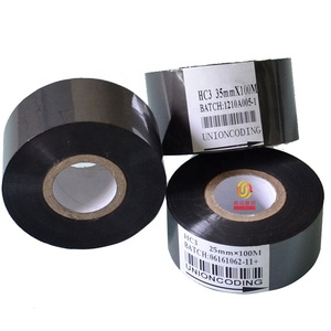UNIONCODING-Cinta de codificación negra, 30mm x 100m, cintas de estampado en caliente, uso en bolsa de plástico, máquina codificadora de fecha, lámina de codificación, tipo HC3 - Product Image 1