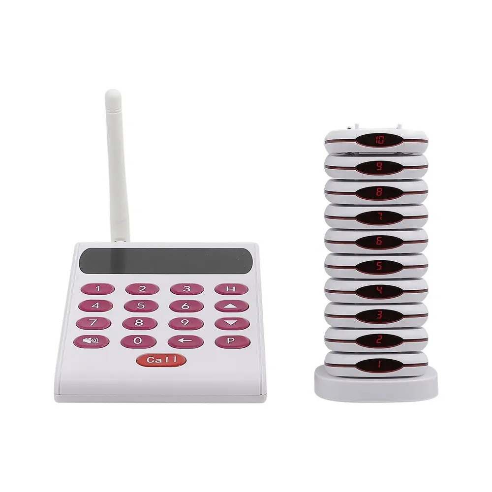 16pcs Beep flash pagers DC12V 2A Guest Calling system for Fast food Restaurant Cafe