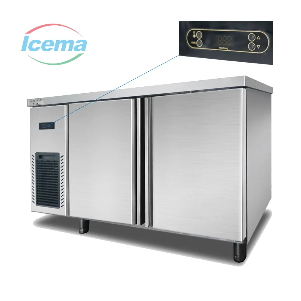 Congelatore commerciale di raffreddamento ad aria/congelatore dell'esposizione 2 porte frigorifero refrigerazione/attrezzatura di refrigerazione per il negozio di alimenti freschi