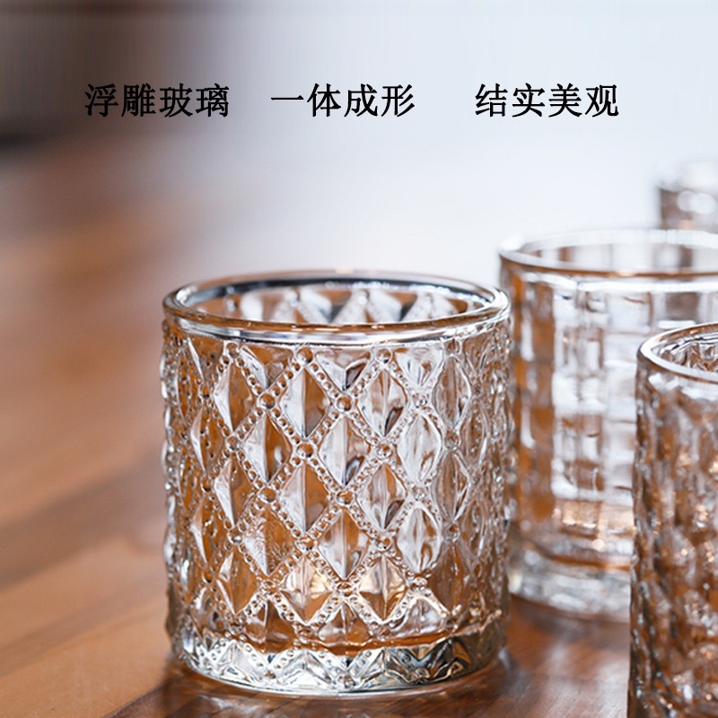 transparent glass candle cup fragrance cup bedroom candlestick candle holder