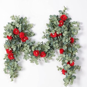 Hoa Hồng Trắng Nhân Tạo Bạch Đàn Hoa Vòng Hoa Nhân Tạo Hoa Hồng Hoa Nho Hạt Cây Nho Bạch Đàn Leavesfor Đám Cưới Bảng Á Hậu - Product Image 5