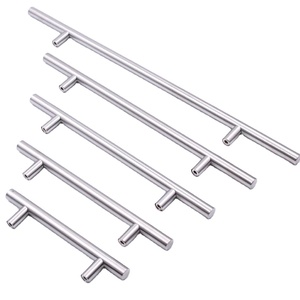 Temax SS8925 2023 yüksek kaliteli T Bar şekilli çekme topuzu fırçalanmış paslanmaz çelik mobilya gardırop kolu - Product Image 2