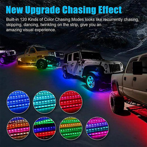 <strong>6</strong> in 1 Car Dynamic Underglow Light <strong>Kit</strong> Rgb Color <strong>LED</strong> Rock Chassis Light App Control Decorative Ambient Light Luz <strong>Led</strong> Para Auto - Product Image 5