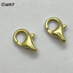 WT-JFE138女性时尚饰品扣，黄色黄铜和18k镀金材料，用于饰品配件DIY