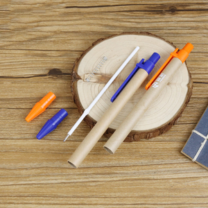 Bán buôn biểu tượng tùy chỉnh giấy kraft viết bút thân thiện với môi bút tùy chỉnh có thể tái chế gỗ Bút bi với tên của bạn khắc - Product Image 6